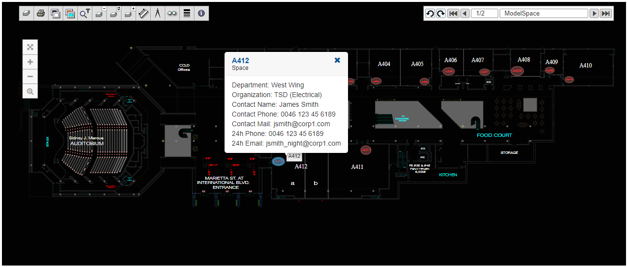 Connecting to IBM Tririga to display user content at locations